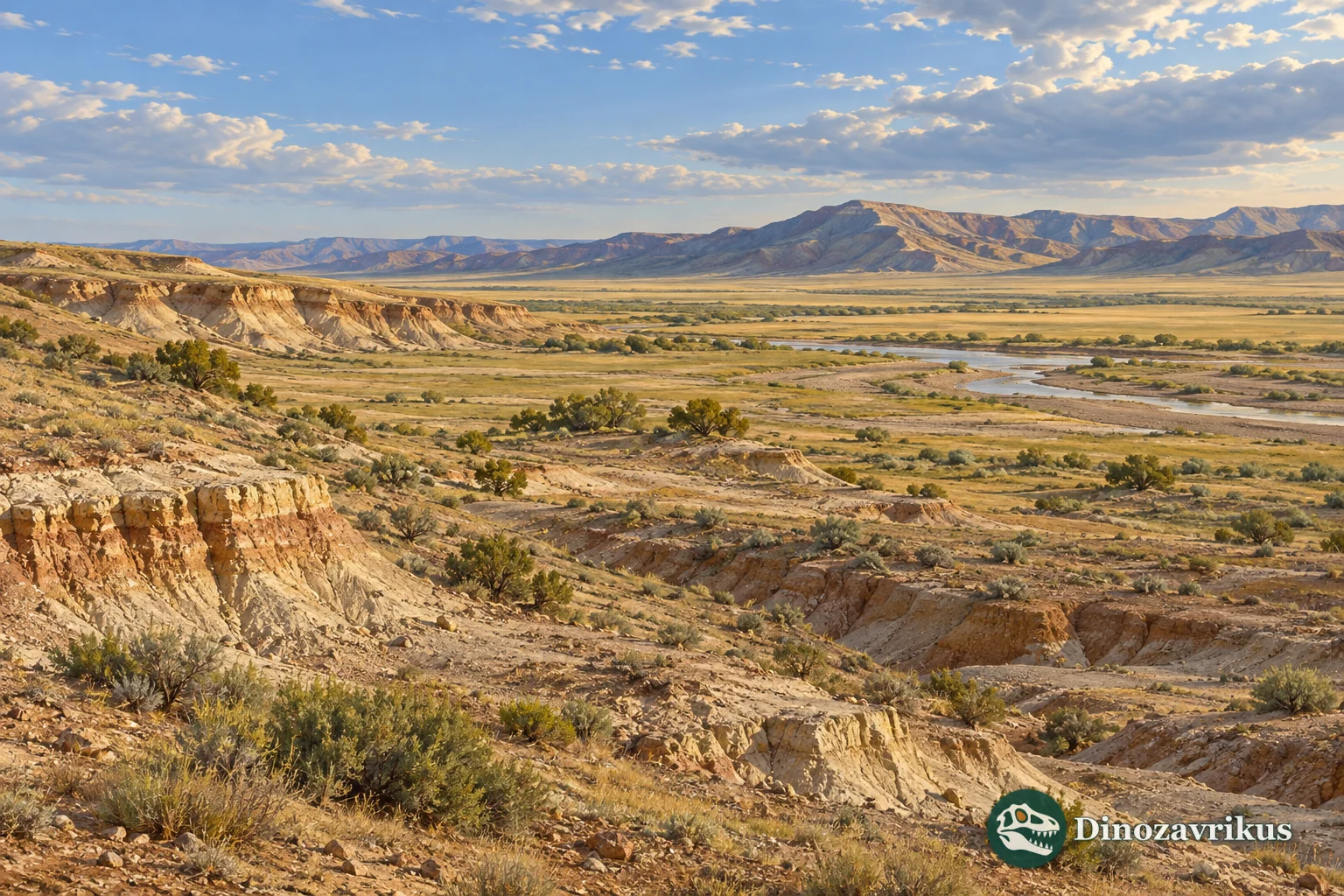Interpretive Oligocene landscape in Central Asia
