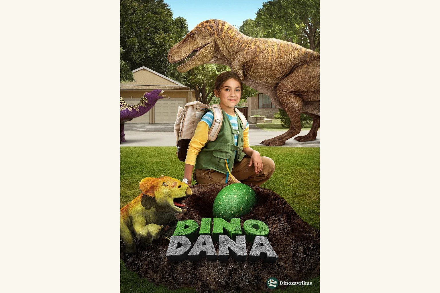 Clean English cover artwork for the Dino Dana television series