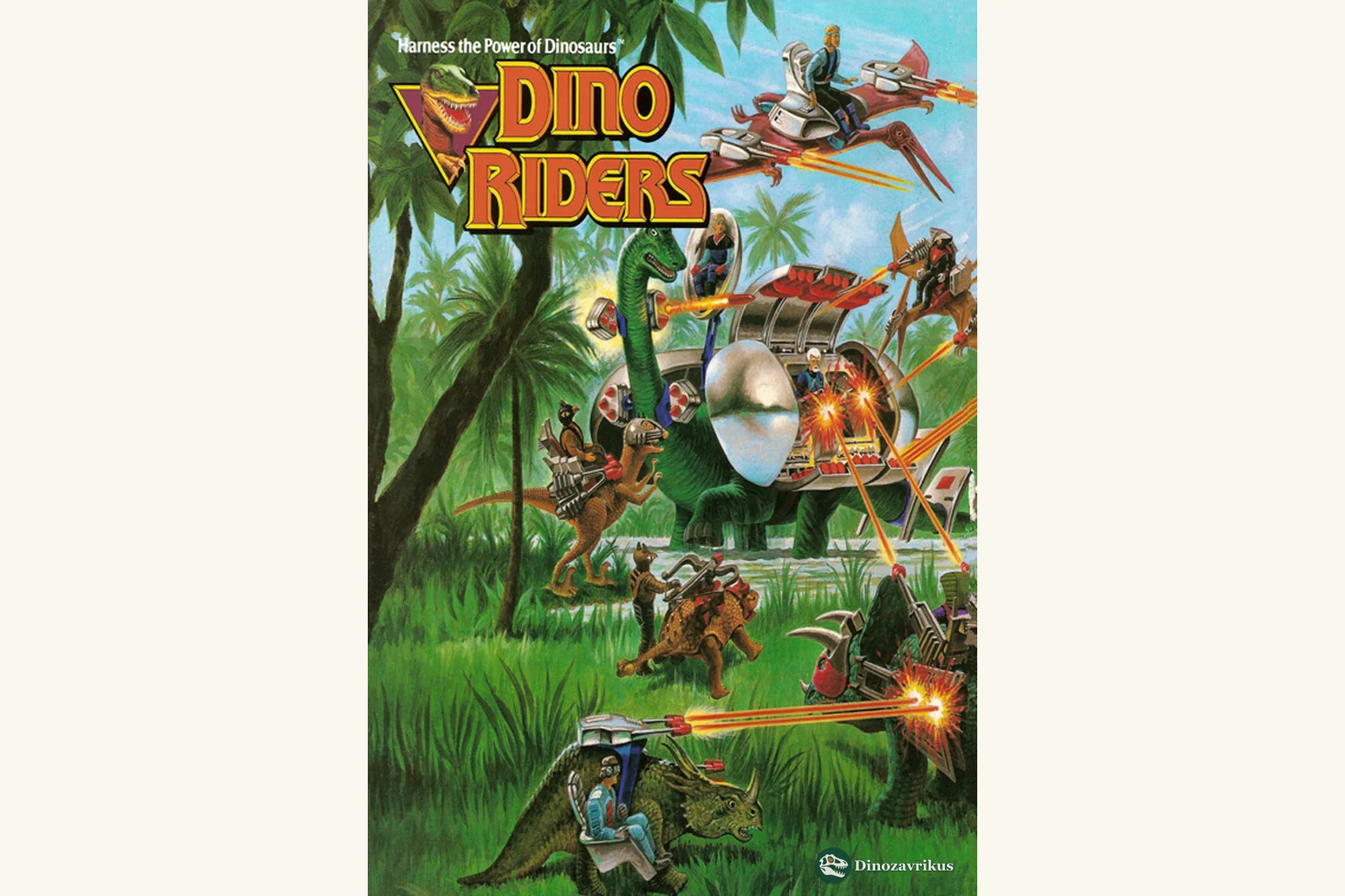 English poster art for the 1988 animated series Dino-Riders