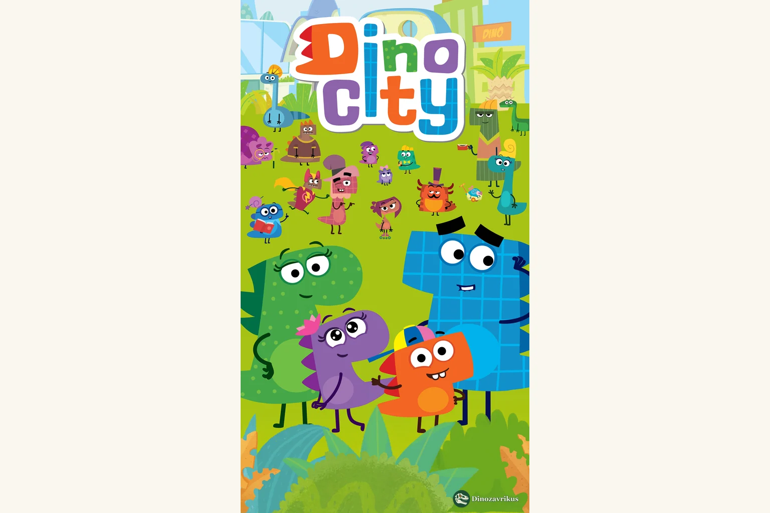 Clean English cover artwork for the DinoCity animated series