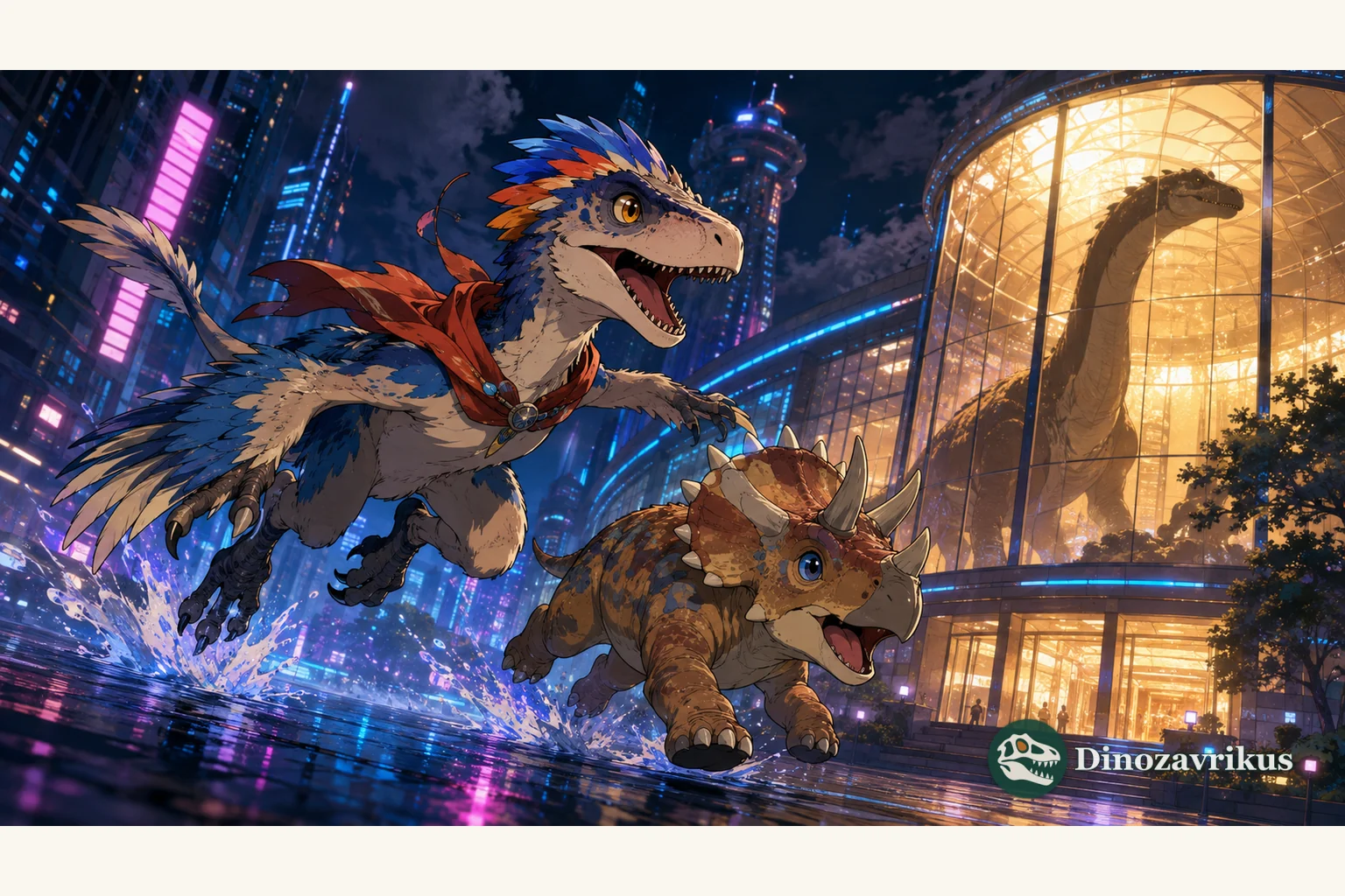 Illustrated cover for the dinosaur anime: 20 animated adventures collection