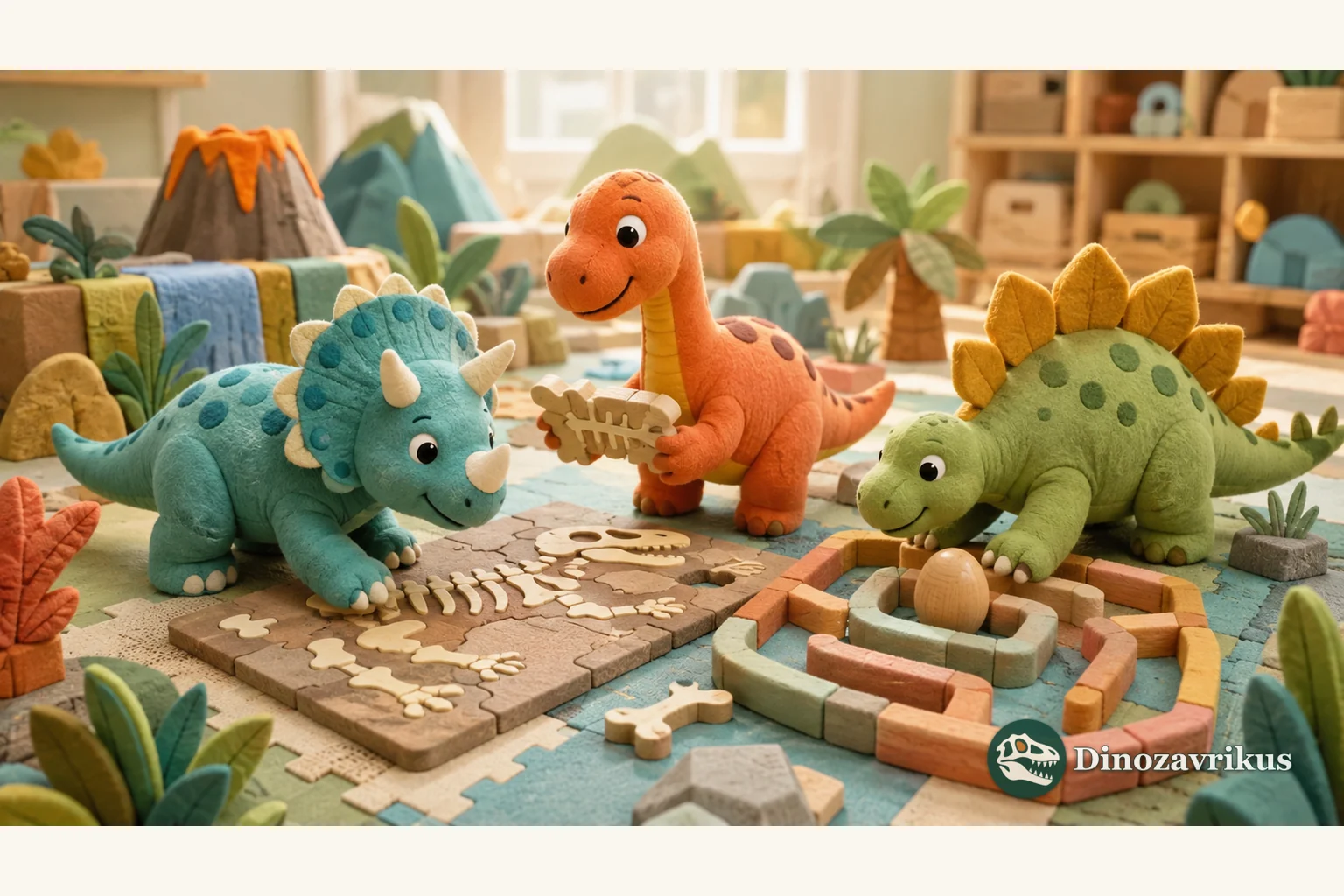 Illustrated cover for dinosaur games for kids: 20 family picks