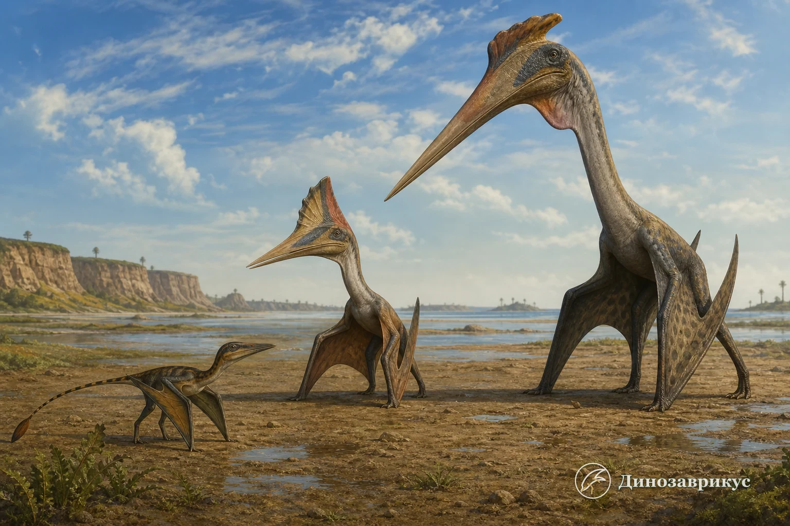 A feathered Microraptor gliding through a Cretaceous forest
