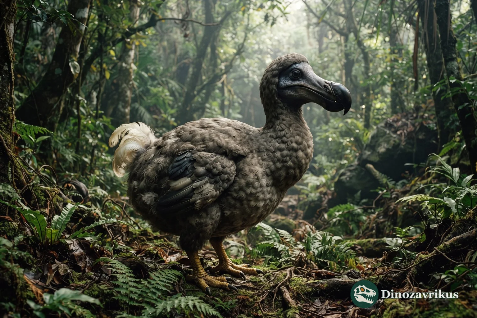 Reconstruction of a dodo in the native forest of Mauritius