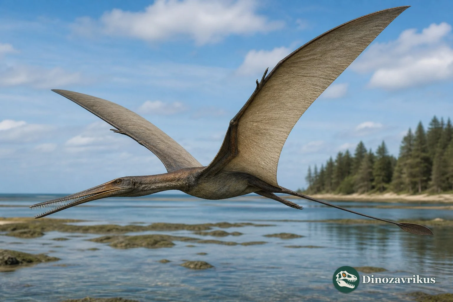 Scientific reconstruction of Dorygnathus, an Early Jurassic pterosaur