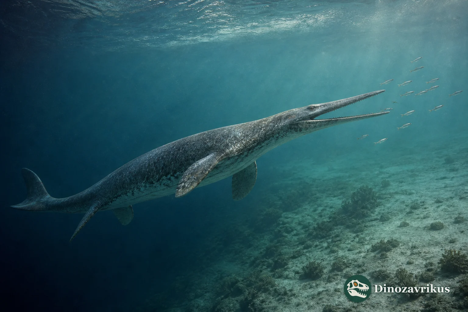 Ectenosaurus swimming in the Late Cretaceous Western Interior Seaway