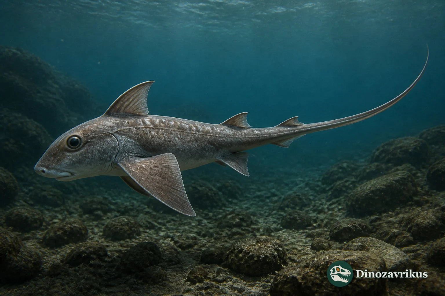 Edaphodon chimaeroid feeding above a Late Cretaceous seafloor