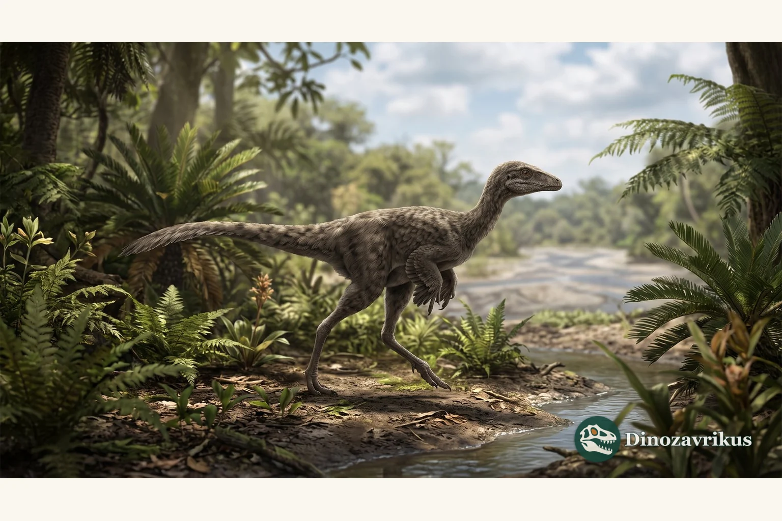 Feathered reconstruction of Elopteryx in Late Cretaceous Romania