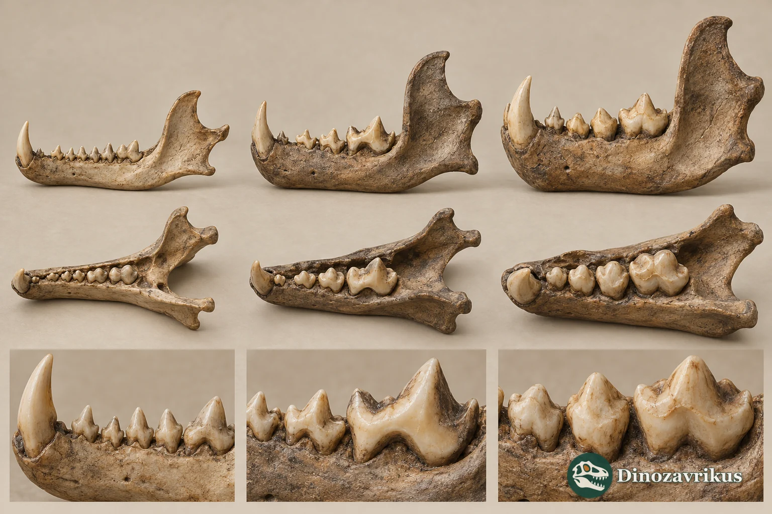 Conceptual comparison of mustelid jaws and teeth