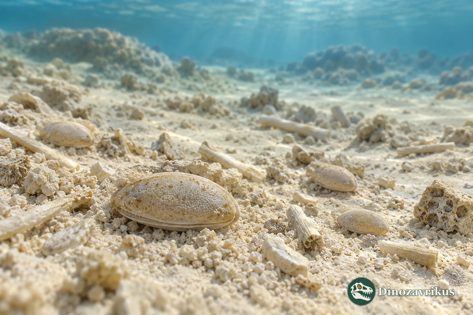 Artistic reconstruction of an Ordovician carbonate seafloor