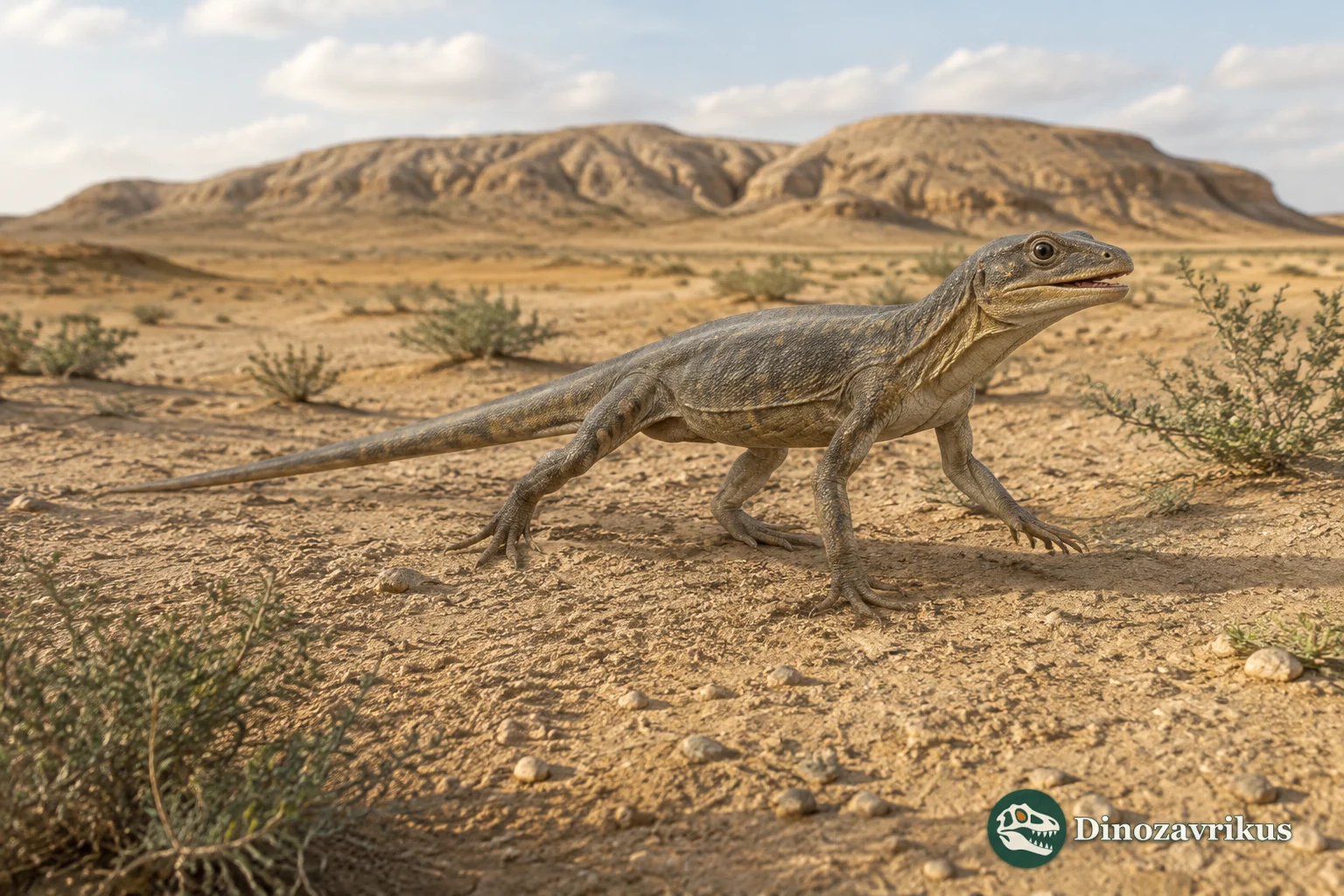 Erdenetesaurus robinsonae reconstructed in a Late Cretaceous Gobi landscape
