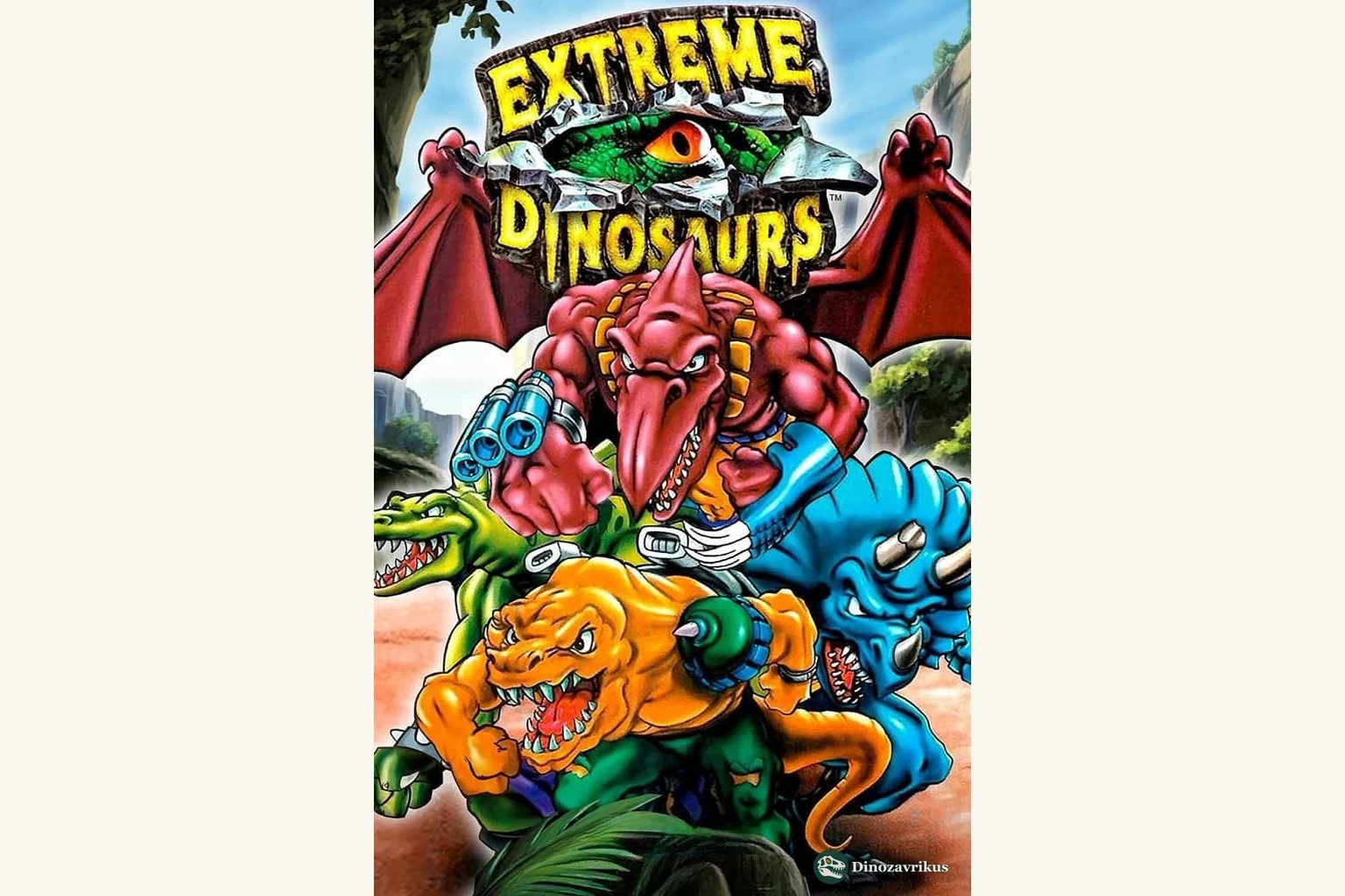 English cover artwork for Extreme Dinosaurs