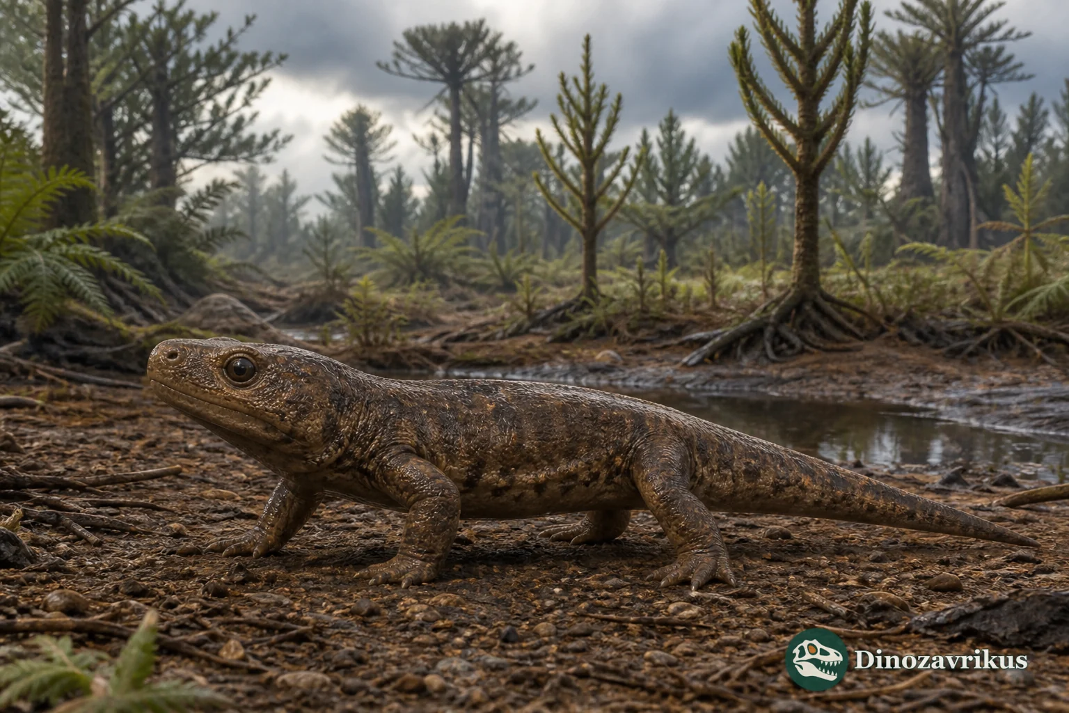 Fedexia striegeli reconstructed on a Late Carboniferous forest floor in Pennsylvania