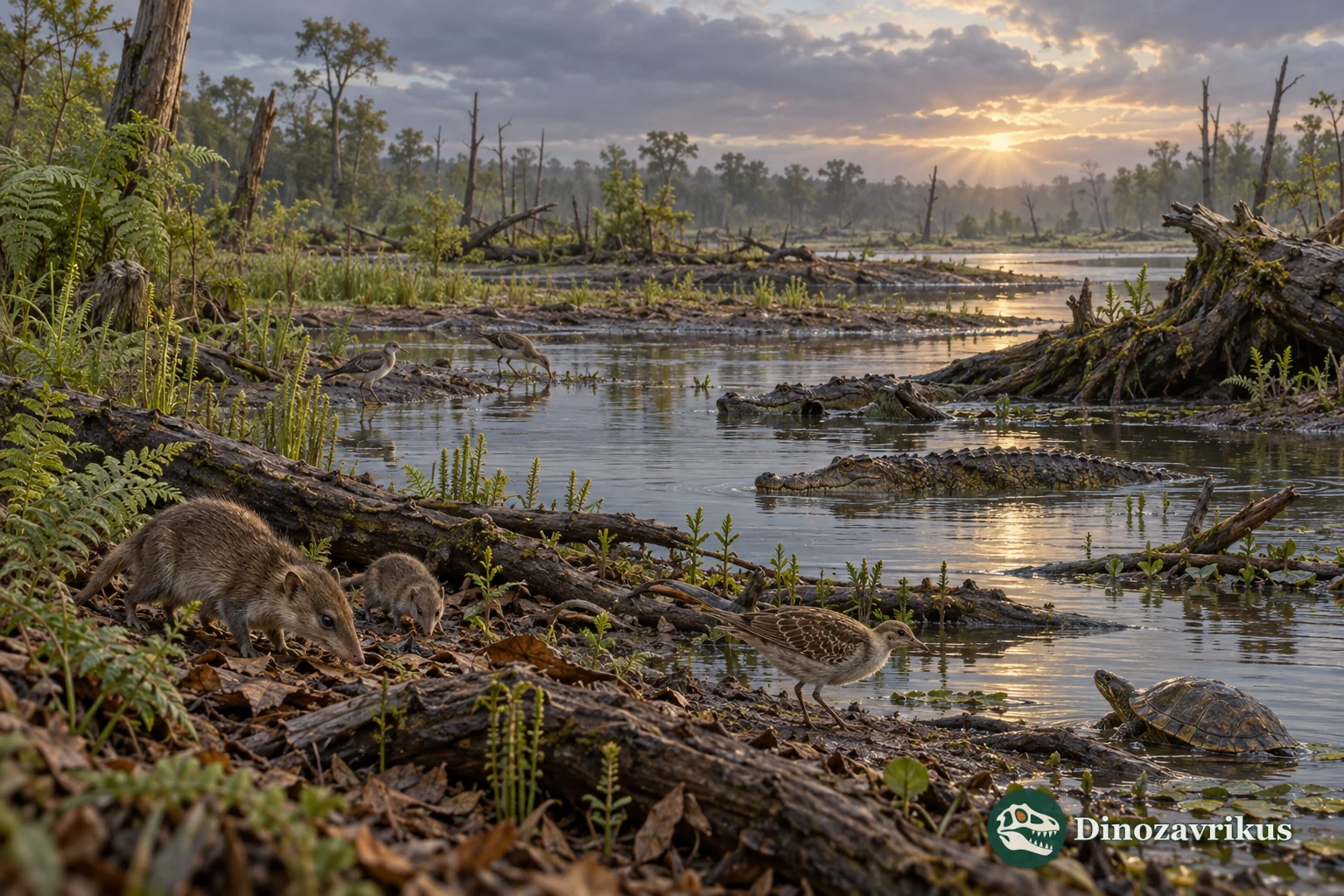Birds, mammals, a crocodylomorph and turtle near an early Palaeogene freshwater refuge