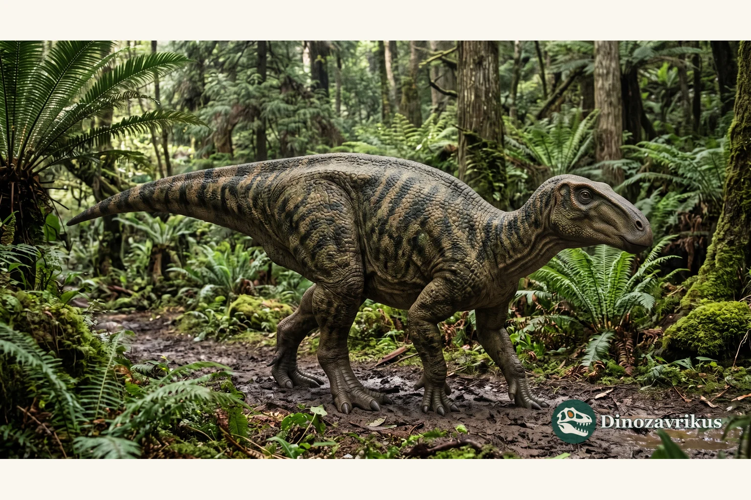 Illustrative reconstruction of Fukuiraptor in the Early Cretaceous of Japan