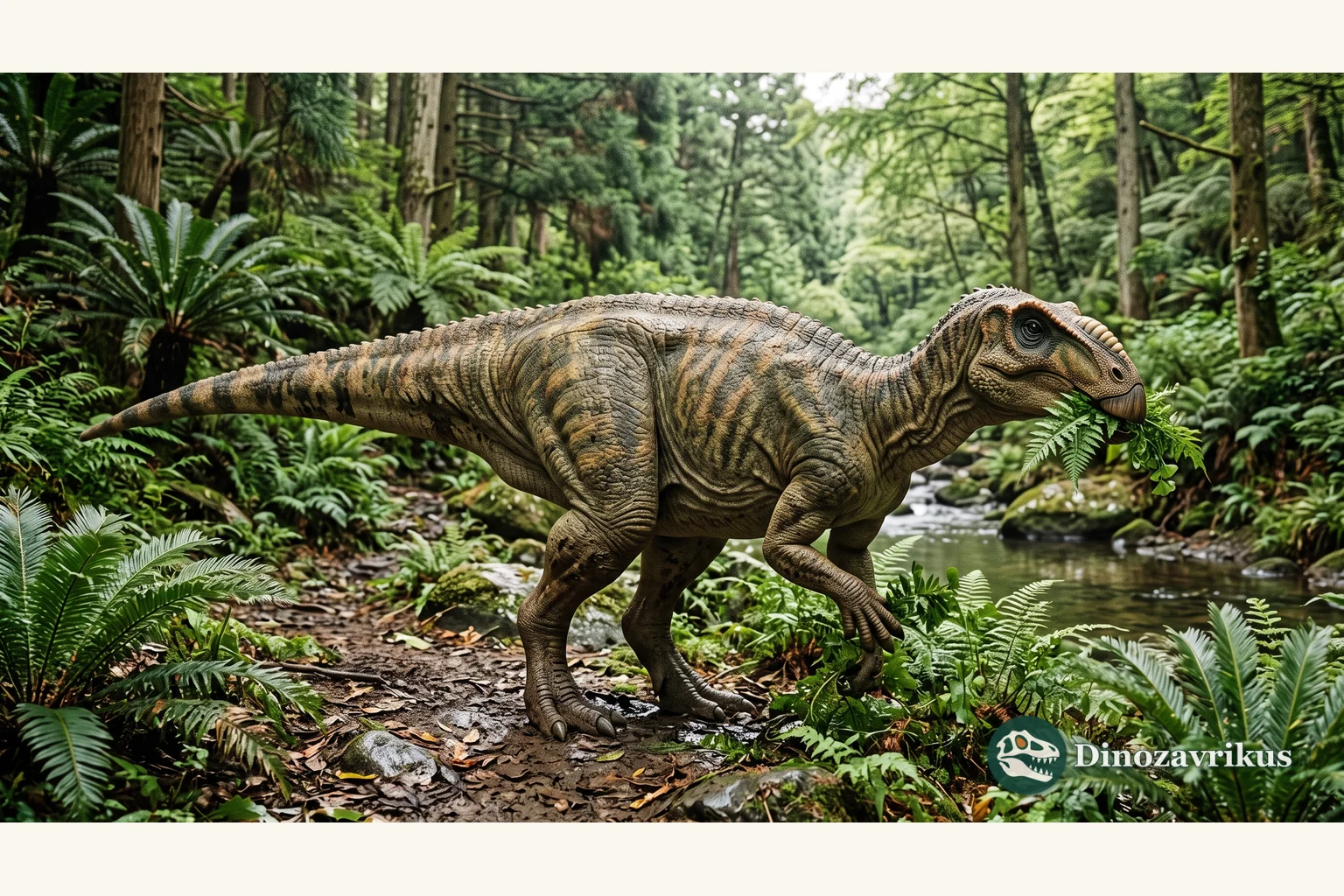 Fukuisaurus reconstructed on an Early Cretaceous river plain in Japan