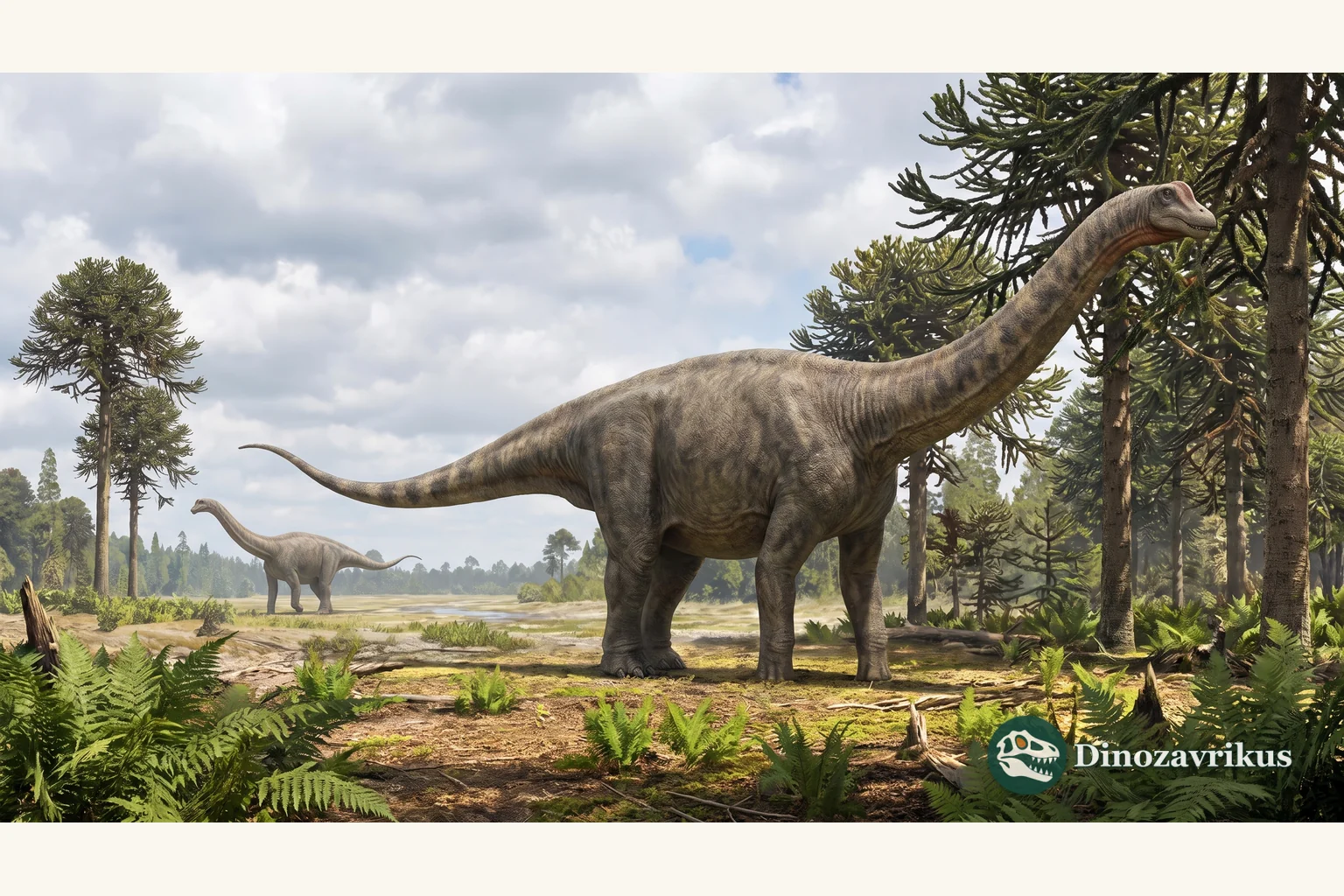 Illustrative reconstruction of Galeamopus in a Late Jurassic Morrison Formation landscape