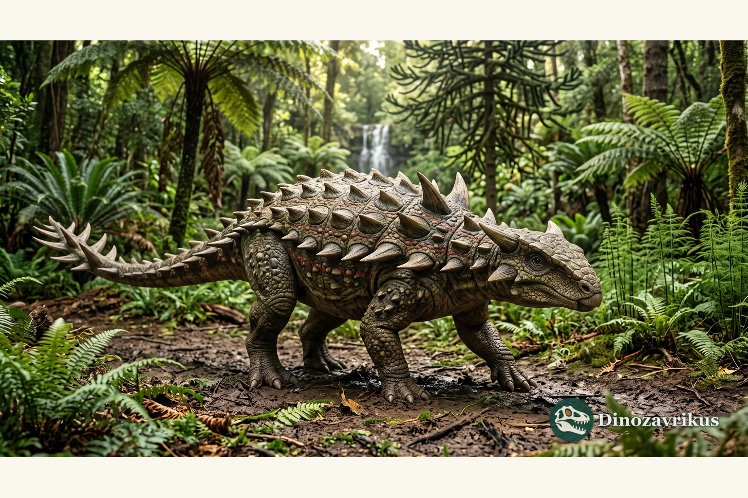 Reconstruction of Gargoyleosaurus in a Late Jurassic Morrison Formation floodplain