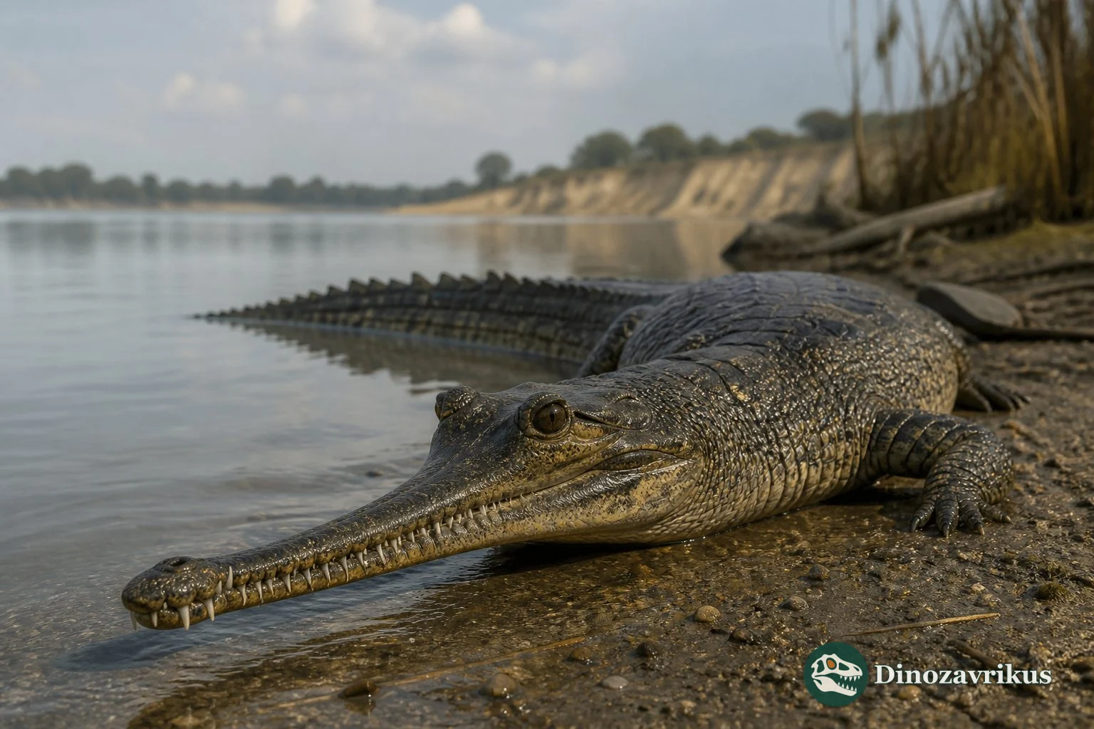 Gavialosuchus in shallow coastal water near Early Miocene Eggenburg