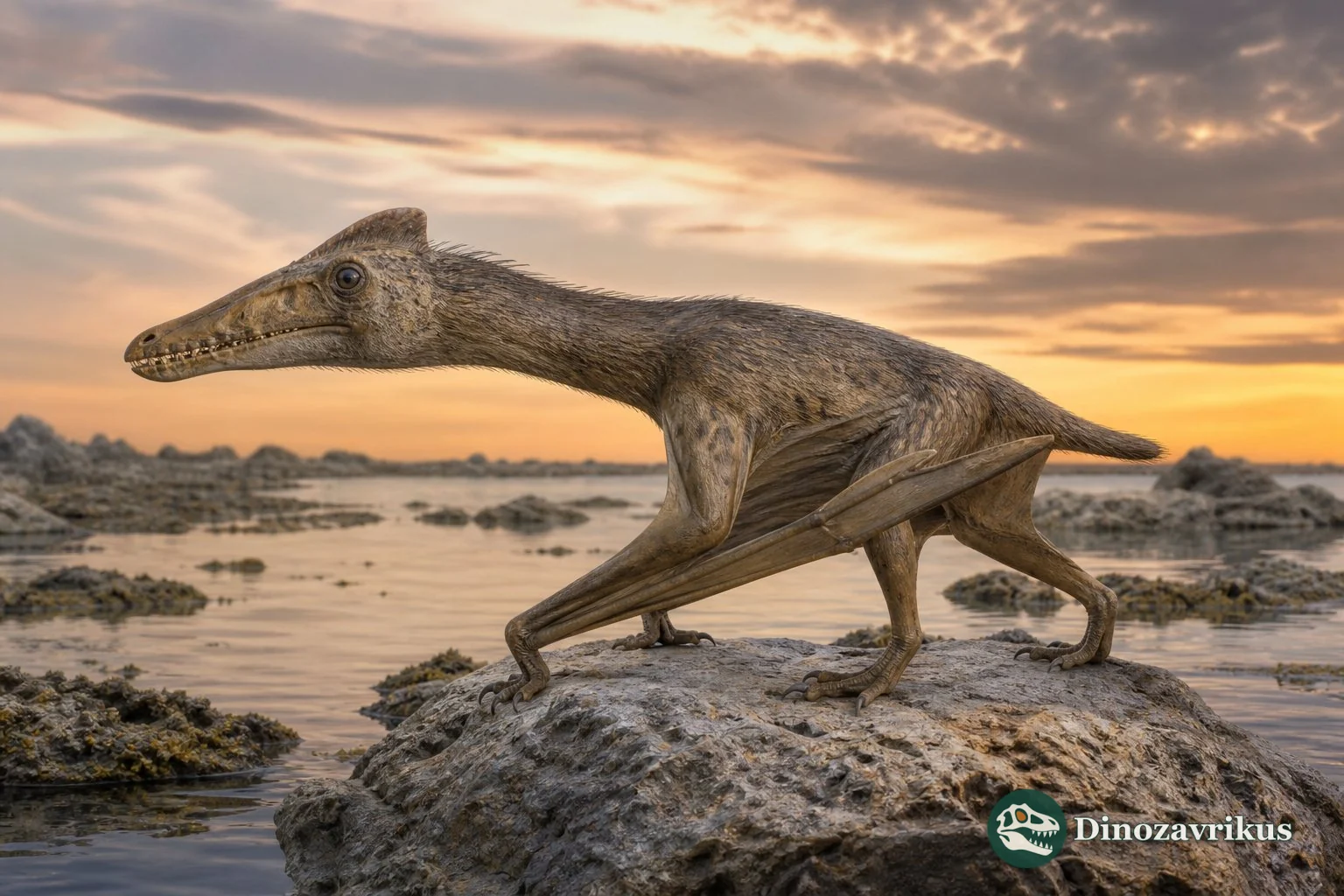 Germanodactylus reconstructed on a Late Jurassic lagoon shore in Bavaria