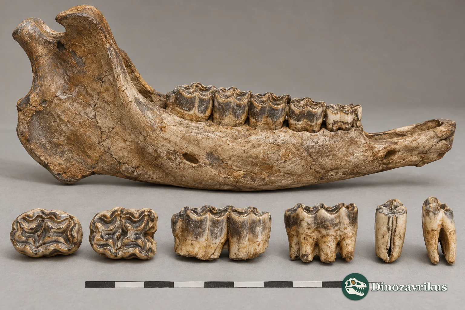 Conceptual giant-camel jaw and teeth