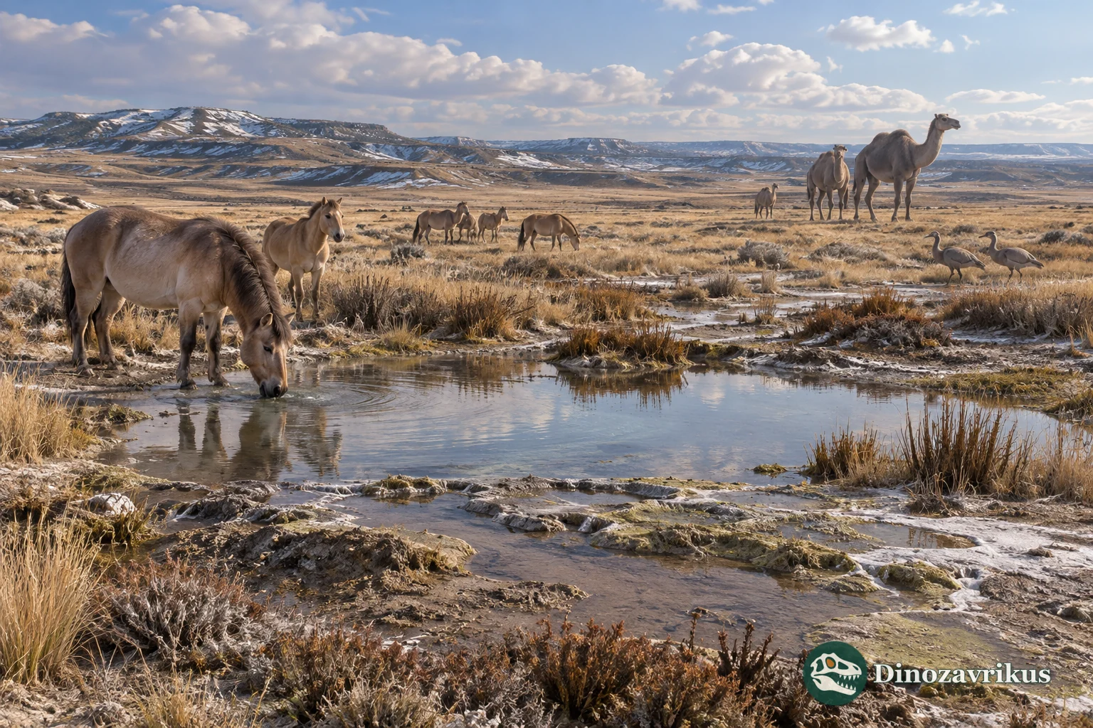 Imagined ancient spring basin