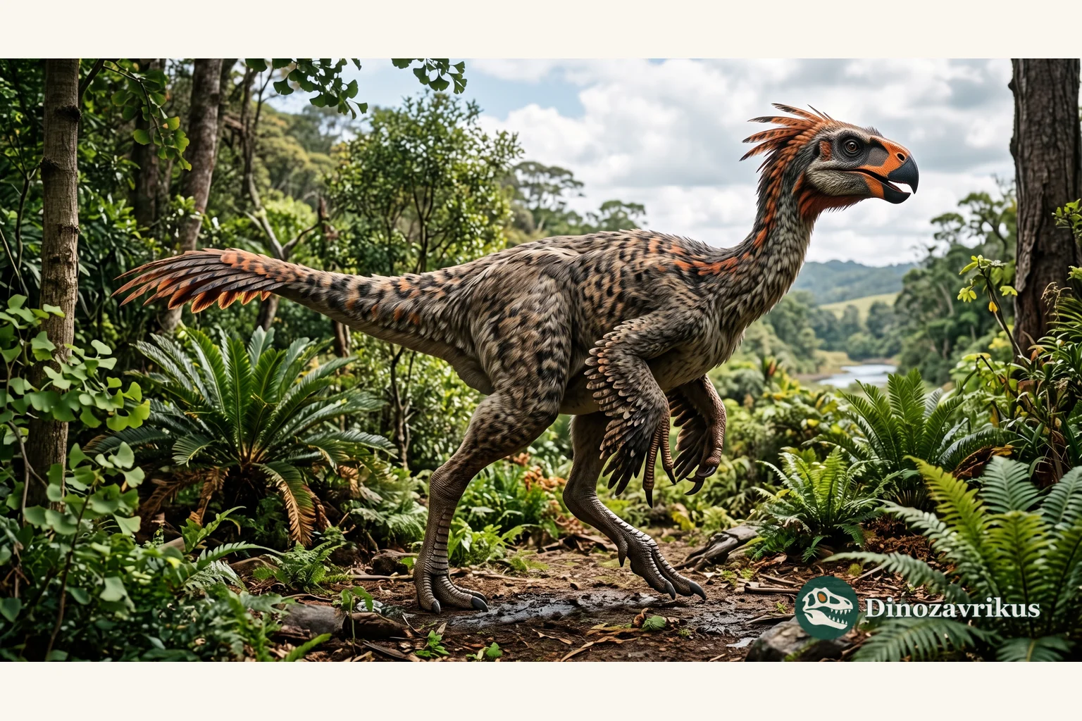 Gigantoraptor reconstructed in an Inner Mongolian Late Cretaceous floodplain