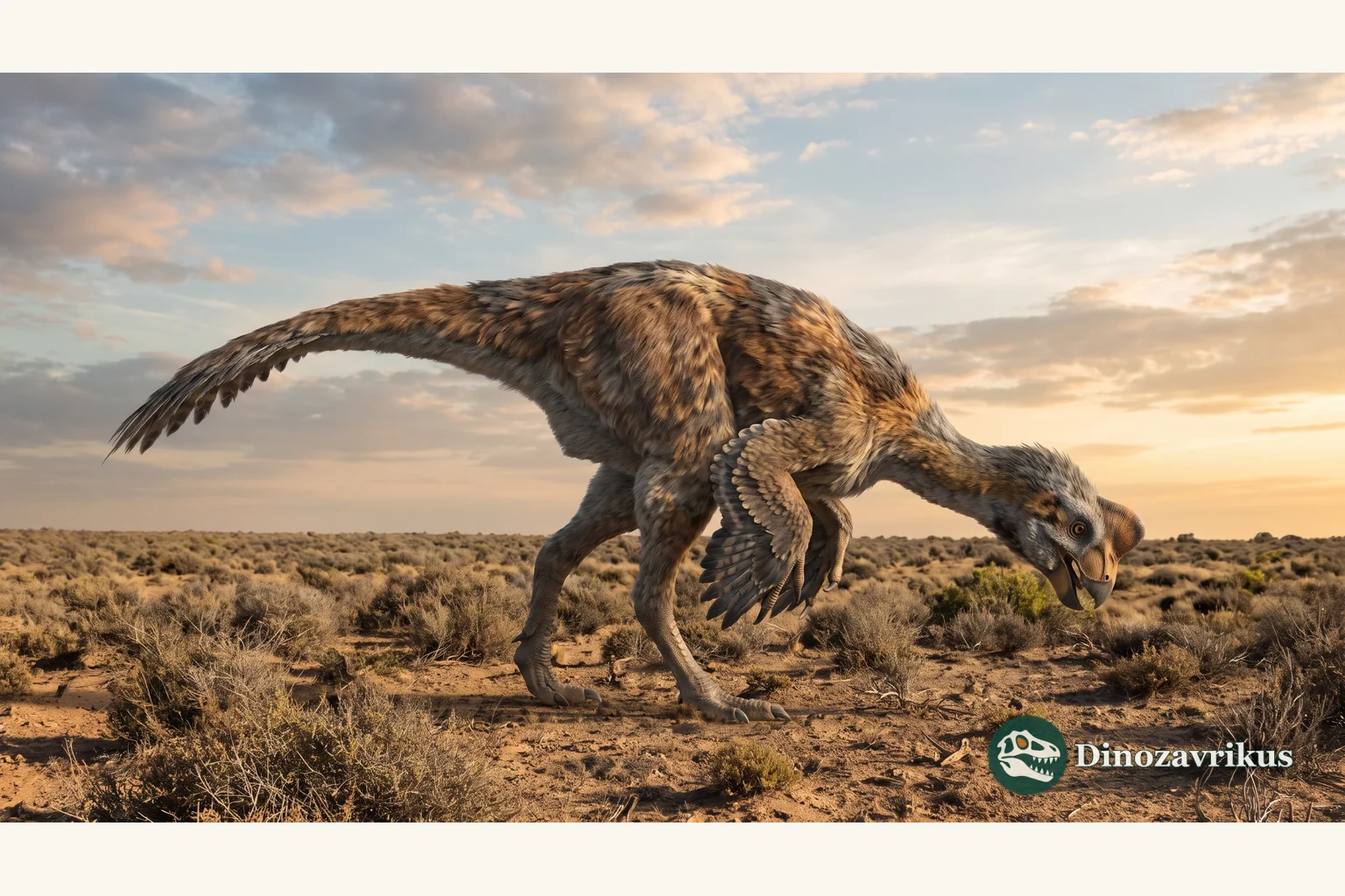 Illustrative reconstruction of Hagryphus in the Late Cretaceous Kaiparowits landscape