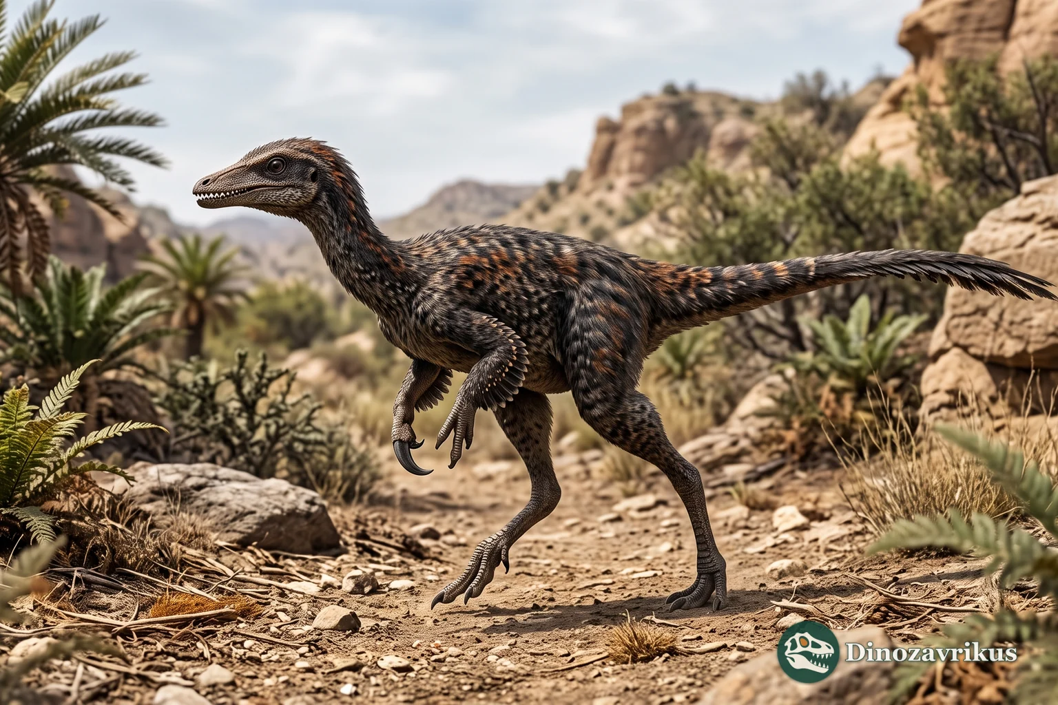 Feathered reconstruction of Haplocheirus in Jurassic Xinjiang