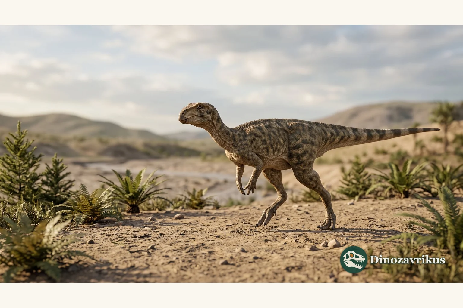 Illustrative reconstruction of Haya griva in a Late Cretaceous landscape of Mongolia