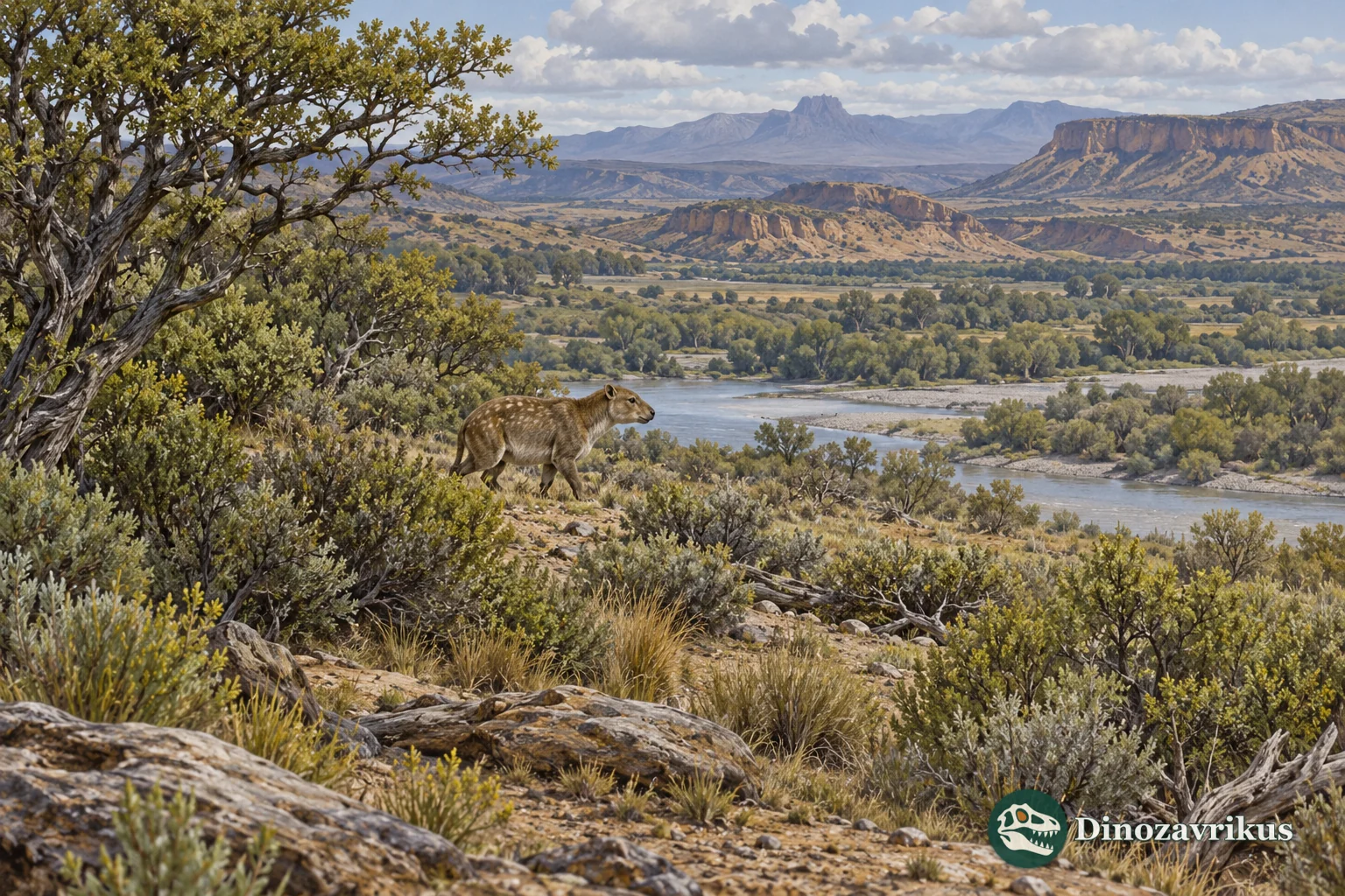 Generalized reconstruction of a Miocene Patagonian river margin and scrub woodland