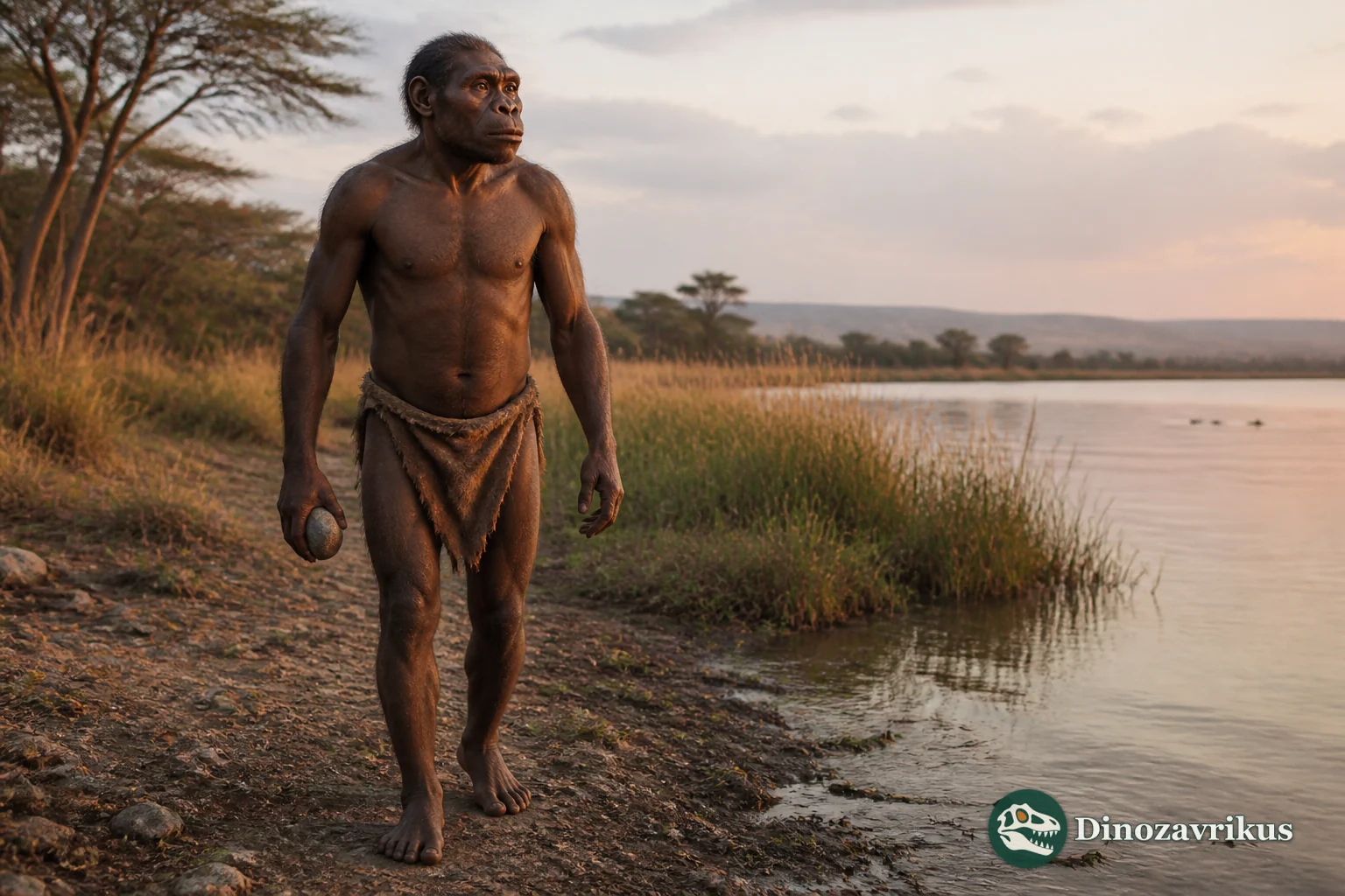 Reconstruction of Homo rudolfensis in an East African lakeside habitat