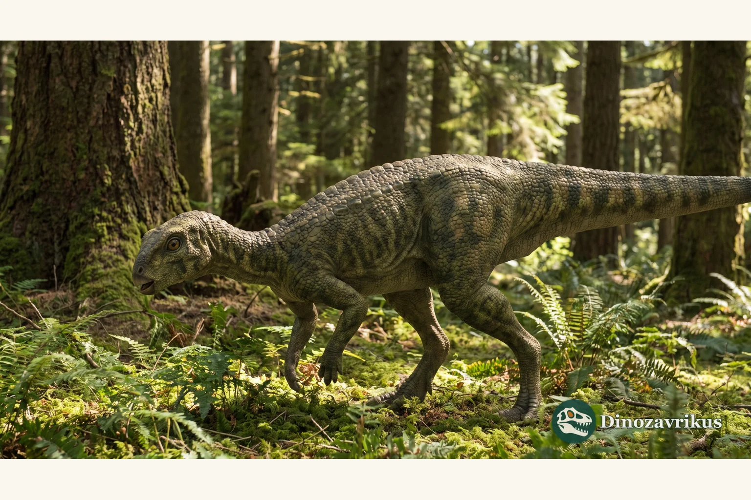 Hypsilophodon foxii reconstructed on the Early Cretaceous Isle of Wight
