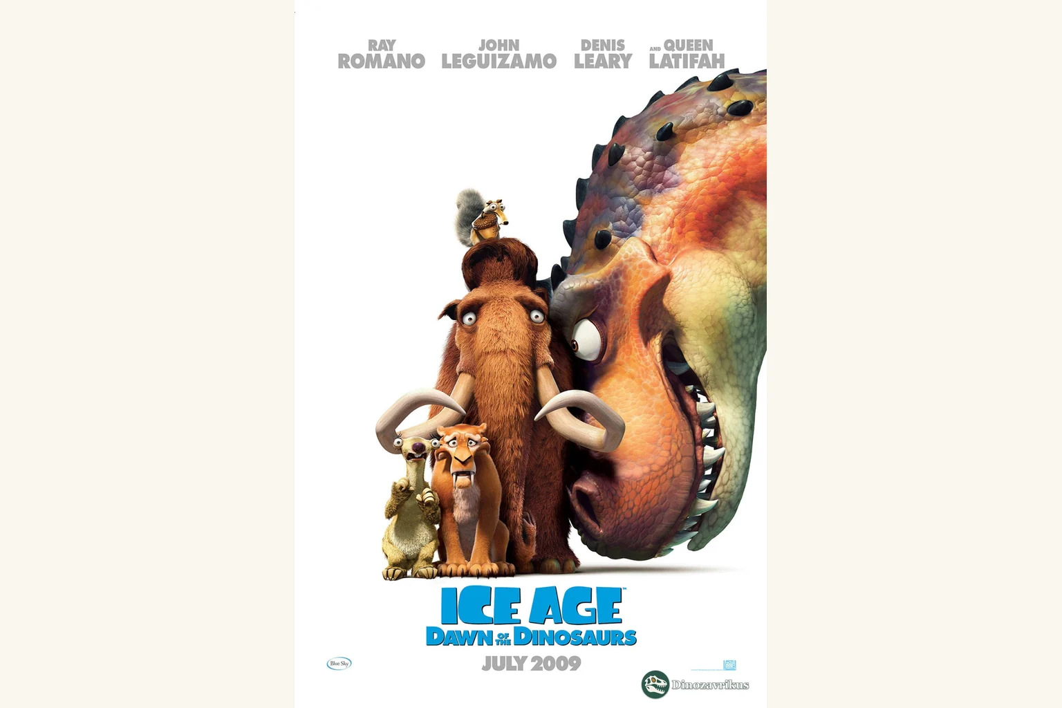 English-language poster artwork for Ice Age: Dawn of the Dinosaurs