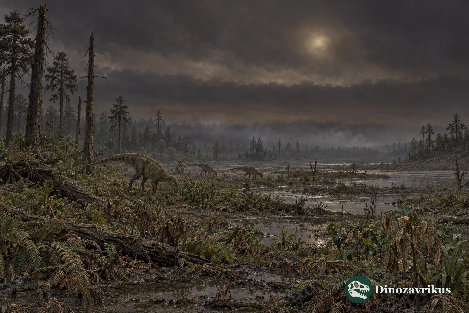 A Late Cretaceous floodplain beneath the dark aerosol veil of impact winter