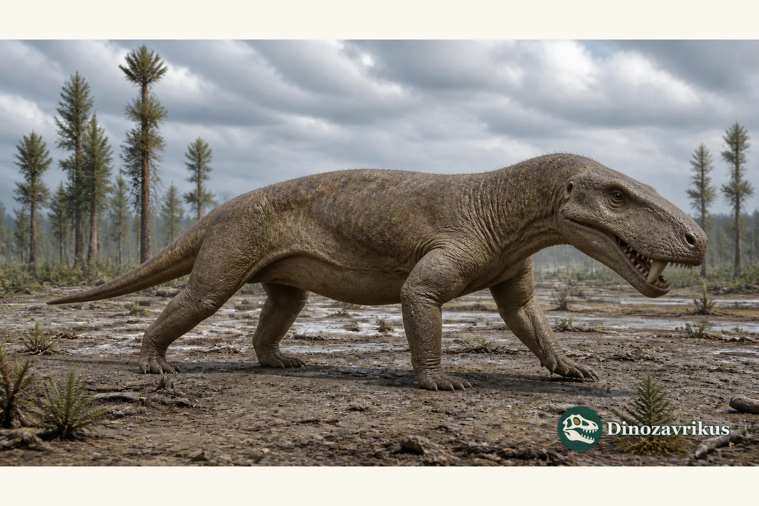 Inostrancevia reconstructed on a Late Permian floodplain