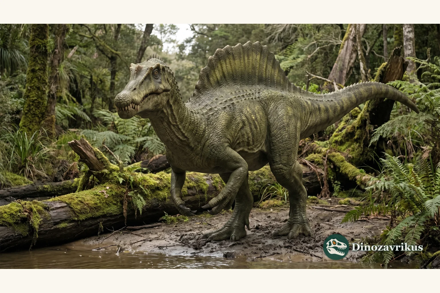 Illustrative reconstruction of Irritator in a Lower Cretaceous Brazilian wetland