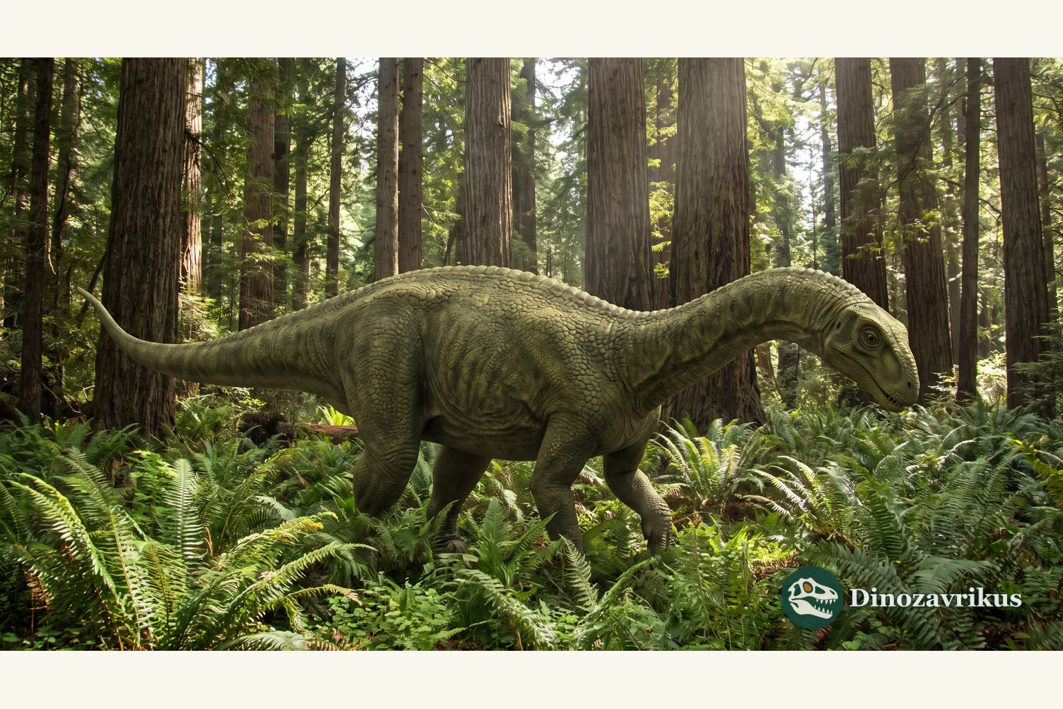 Isanosaurus reconstructed beside a river in Early Jurassic Thailand