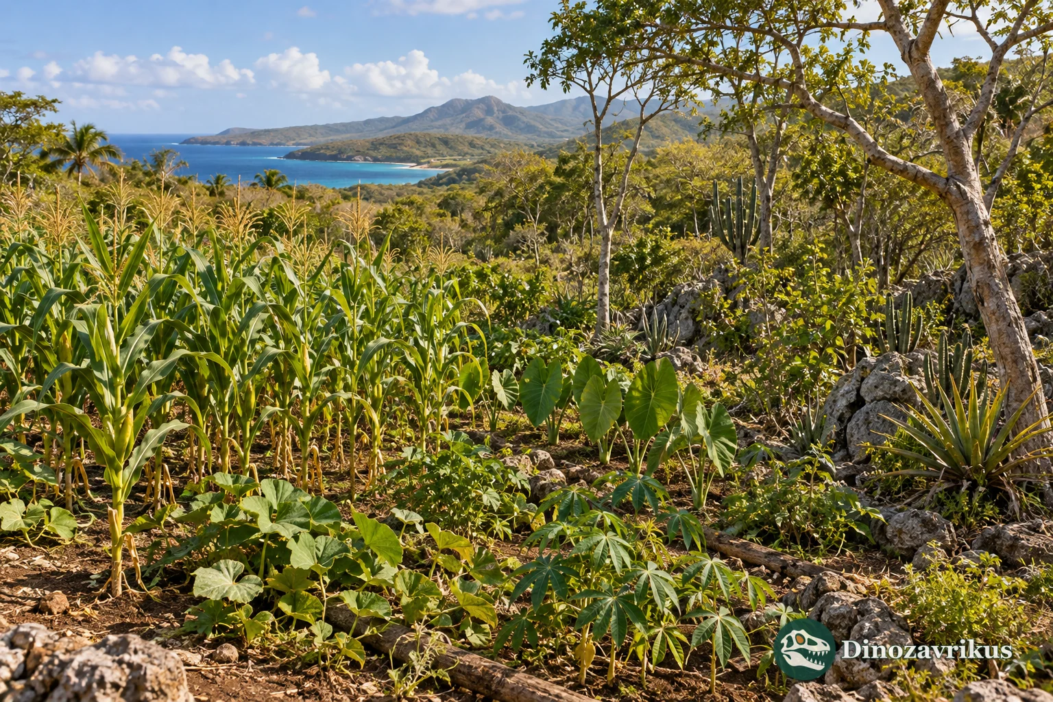 Interpretive late precolonial Caribbean settlement and hutia habitat