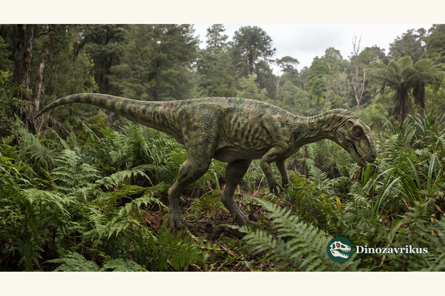 Illustrative reconstruction of Janenschia on a Late Jurassic Tendaguru plain