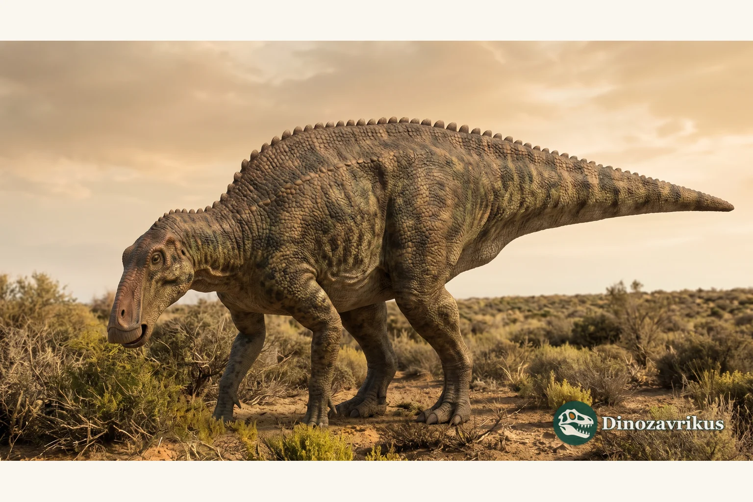Illustrative reconstruction of Jaxartosaurus in a Late Cretaceous floodplain of Kazakhstan