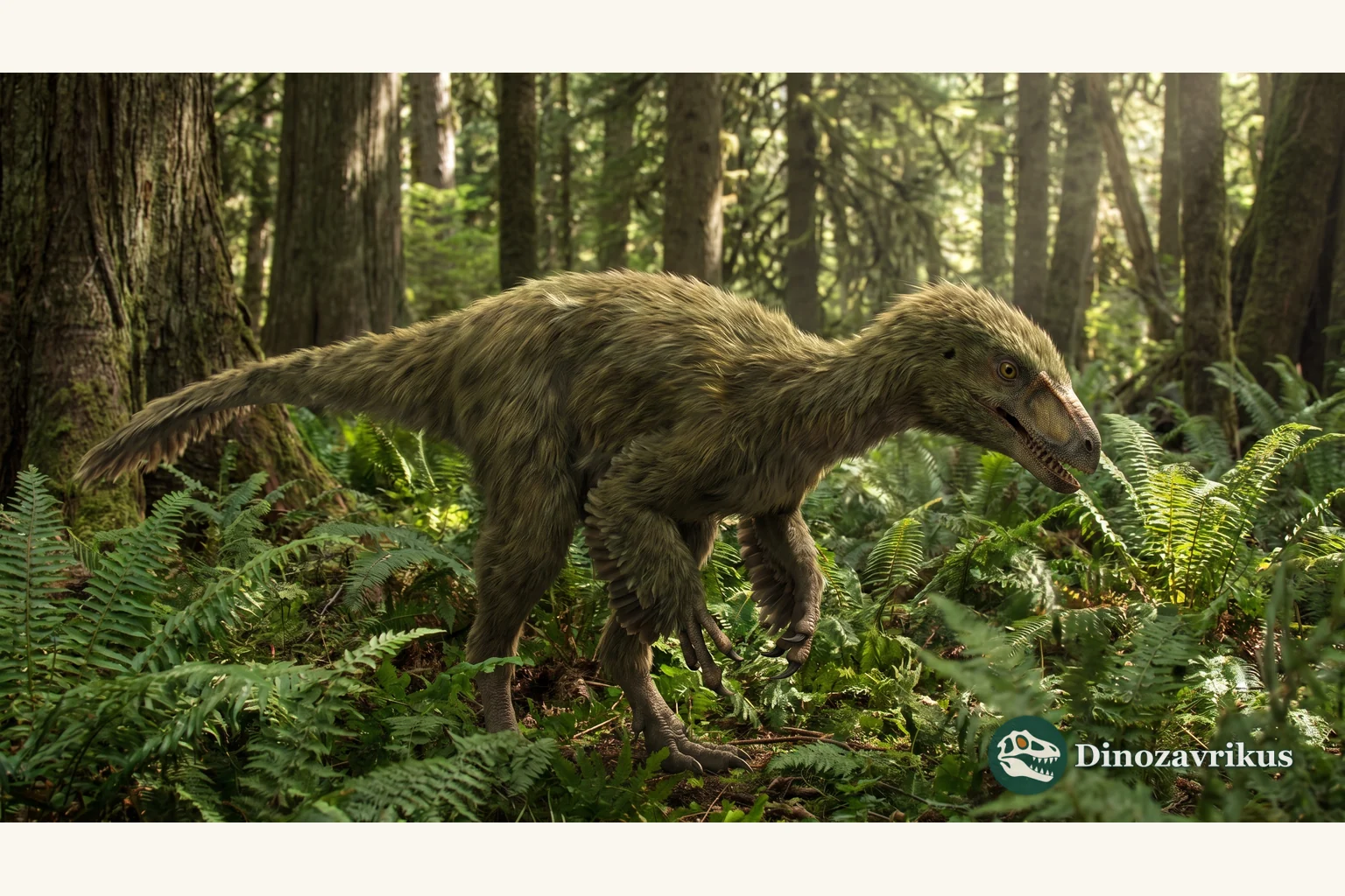 Scientific reconstruction of Jianchangosaurus in an Early Cretaceous forest in Liaoning
