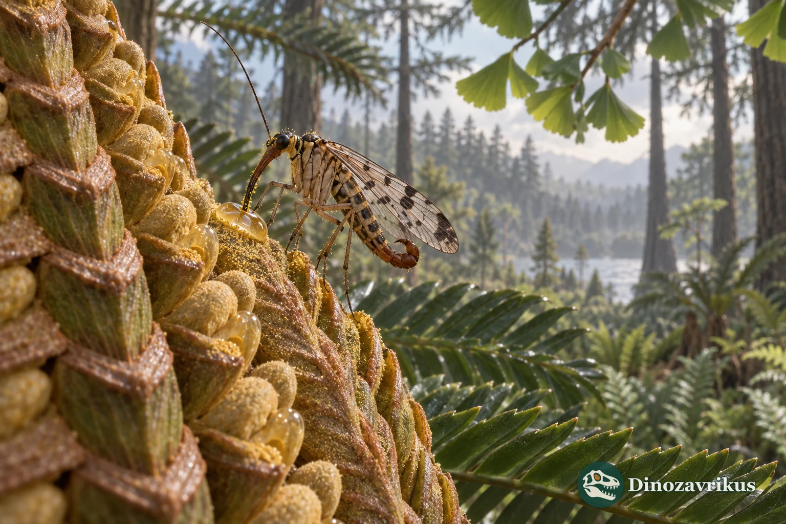 Long-proboscid scorpionfly feeding from a Jurassic gymnosperm reproductive structure