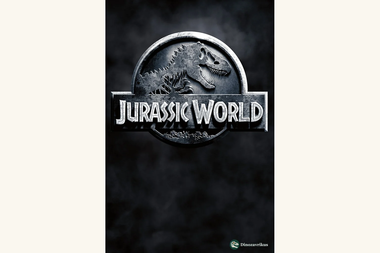 The Jurassic World film emblem on its original dark poster artwork