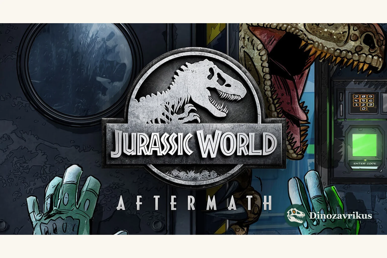 English cover artwork for Jurassic World Aftermath