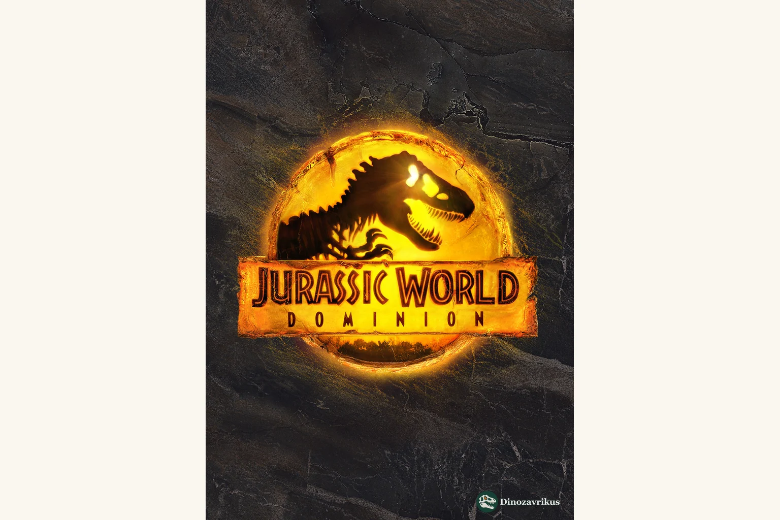 The Jurassic World Dominion film emblem on its original poster artwork