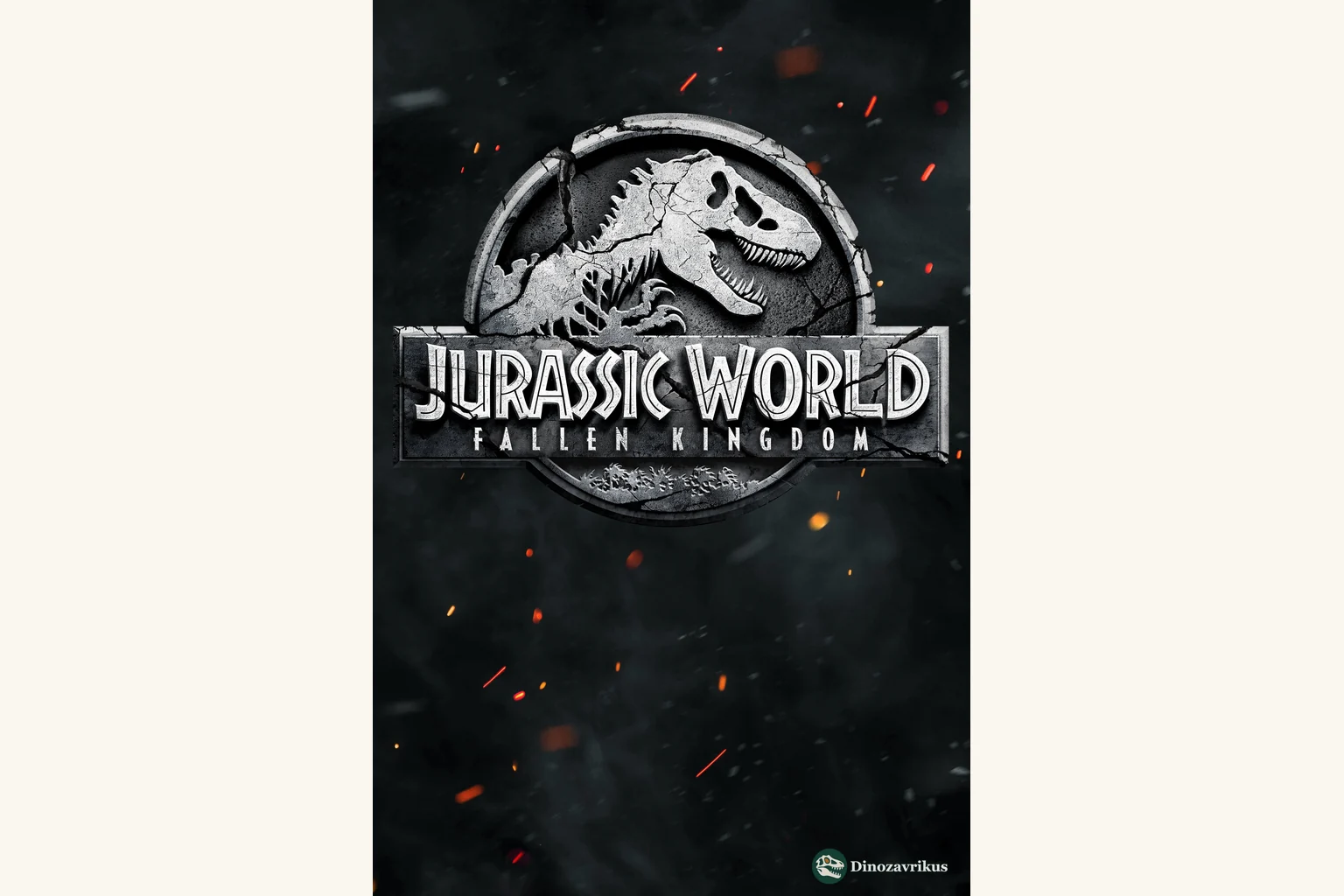 The Jurassic World Fallen Kingdom emblem on its original poster artwork