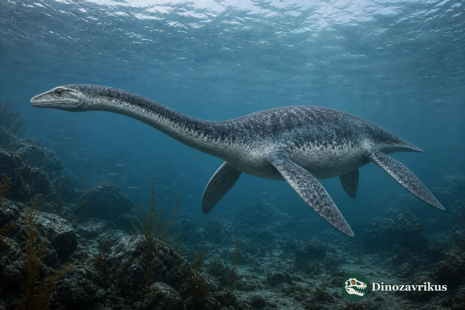 Kawanectes lafquenianum swimming in a Late Cretaceous Patagonian sea