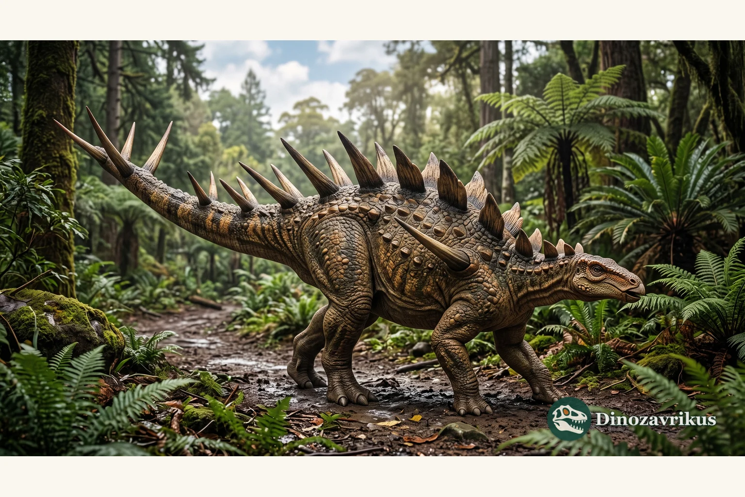 Kentrosaurus reconstructed in a Late Jurassic forest of Tanzania