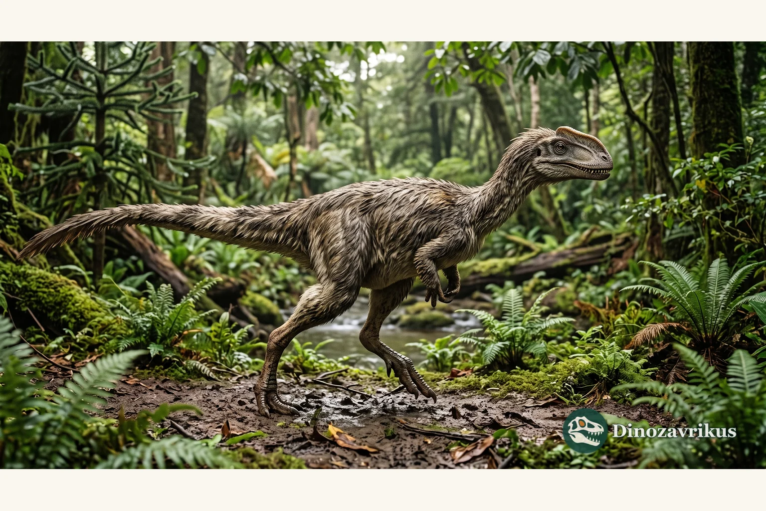 Kileskus reconstructed in a Middle Jurassic western Siberian setting, with a modest skull and no asserted bony crest